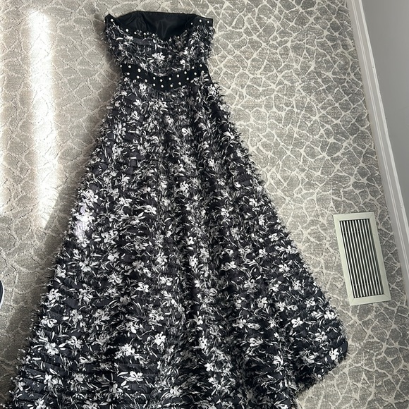 Prabal Gurung Fringe Chiffon Dress, Arielle charnas somethingnavy gown altered - Picture 13 of 15